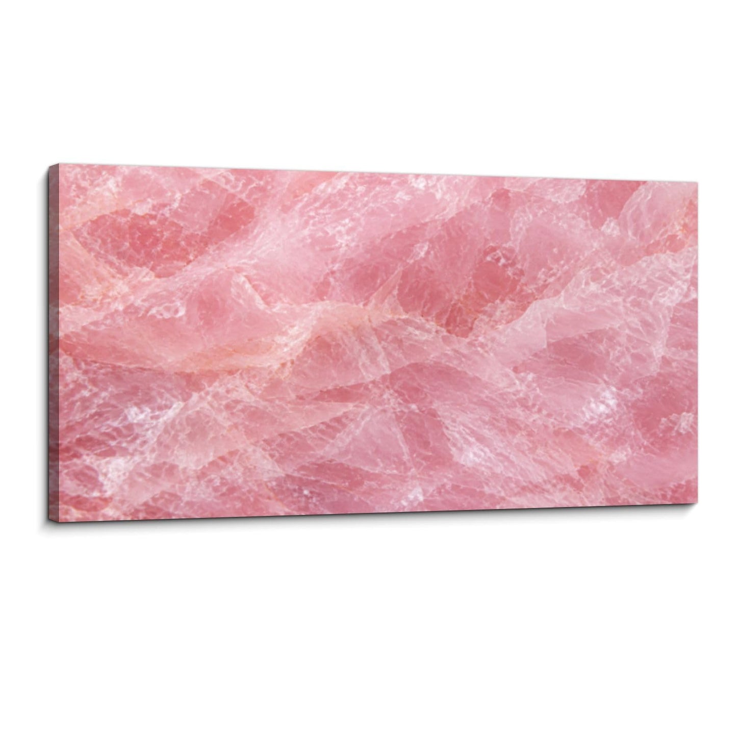 Canvas Wall Art Prints Himalayan pink salt rock from whole solid crystal block Large Framed Artwork Wall Paintings Pictures Posters 20"x40" Home Decor for Living Room Office Bedroom