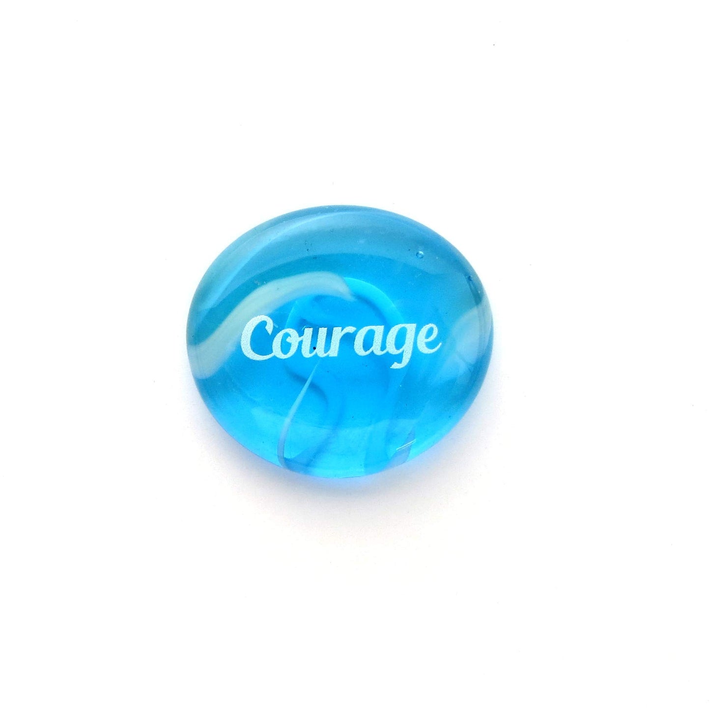 Lifeforce Glass Festival Glass! Deluxe, Unique Imprinted Glass Stones. Six Inspiring Words on Which to Focus Set II