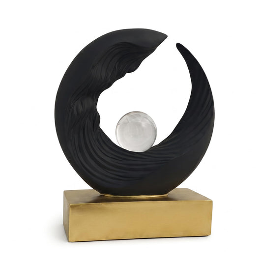 Abstrac Black Sculpture Living Room Decor, Modern Art Home Decor Accents