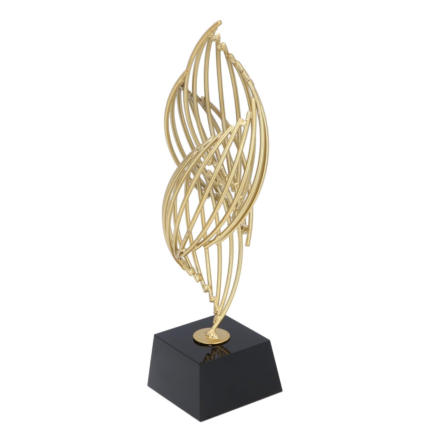 Metal Abstract Decorative Sculpture with Base Modern Luxury Metal Abstract Art Home Decor Statue for Desk Shelf Decor (Classic Black)