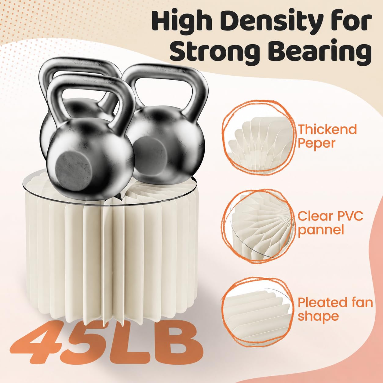 HeiMma 4 Pack Buffet Risers, FOLDABLE Accordion Food Display Risers for Dessert Table,Dessert Table Display Set, White Cardboard Cylinder Cake Cupcake Stands for Party, Multi-height, 12in Round