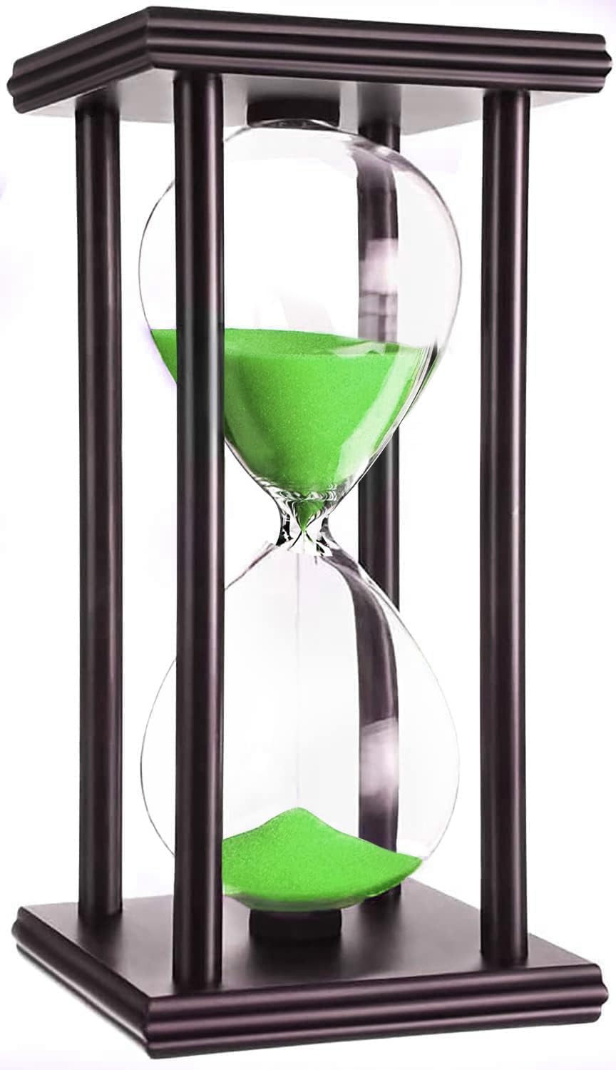Hourglass Sand Timer 30 min,Home &Kitchen & Dining Utensils & Gadgets›Thermometers & Timers›Timer (Green, 8", 60 Minutes)