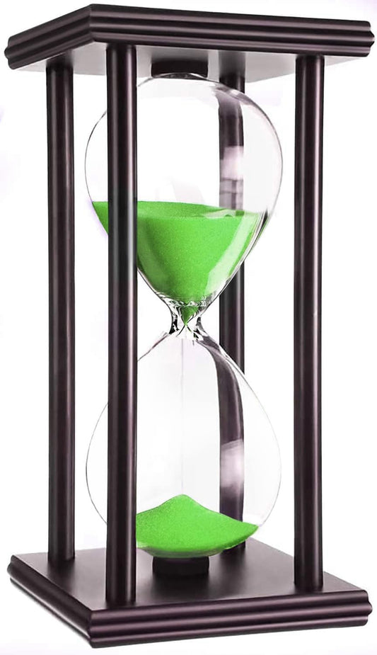 Hourglass Sand Timer 30 min,Home &Kitchen & Dining Utensils & Gadgets›Thermometers & Timers›Timer (Green, 8", 60 Minutes)