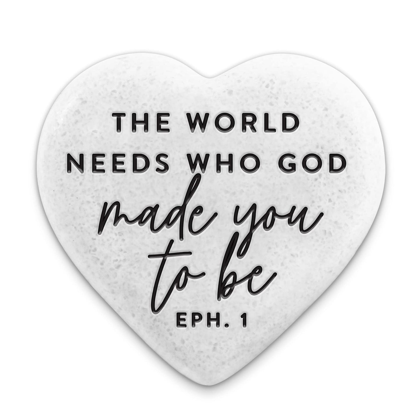 Lighthouse Christian Products The World Needs White 2.25 Inch Cast Stone Scripture Plaque