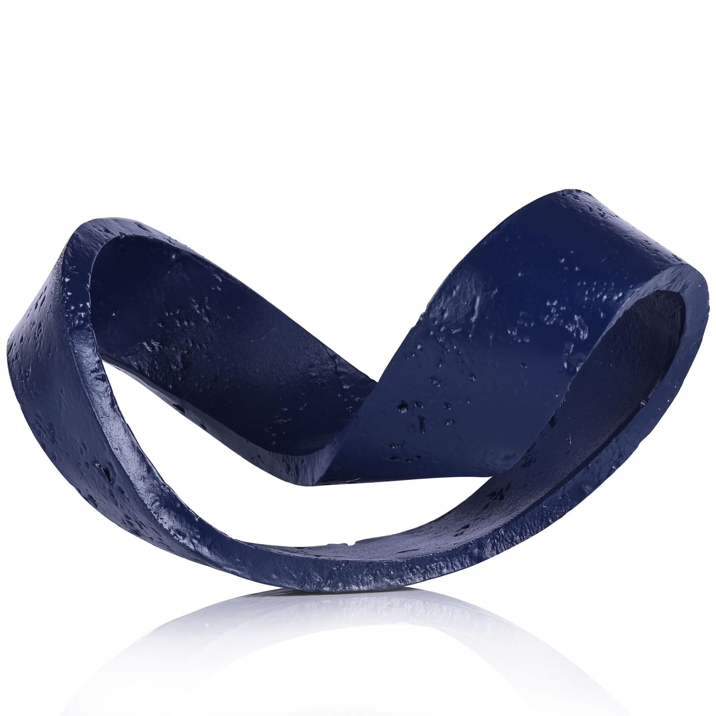 DrivShade Geometric Knot Sculpture, Modern Coffee Table Decor Abstract Figurines, Boho Home Decor Statue for Shelf, Living Room, Office Desktop, Bedroom, Bookcase Decorative (Blue)