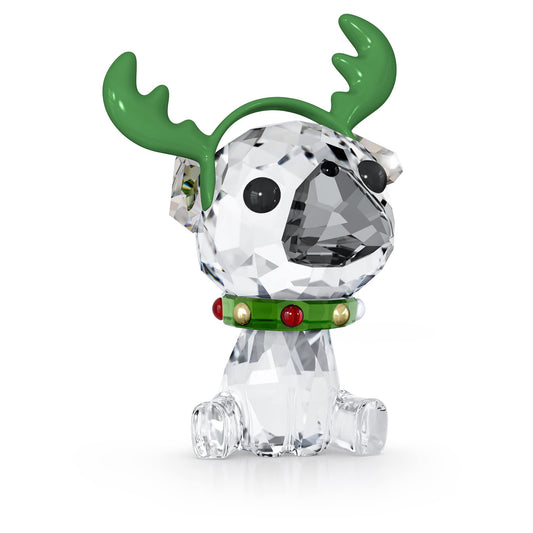 Swarovski's Holiday Cheers Christmas Pug Ornament, Gold-Tone, White, Red and Green Crystals, Part of the Holiday Cheers Collection
