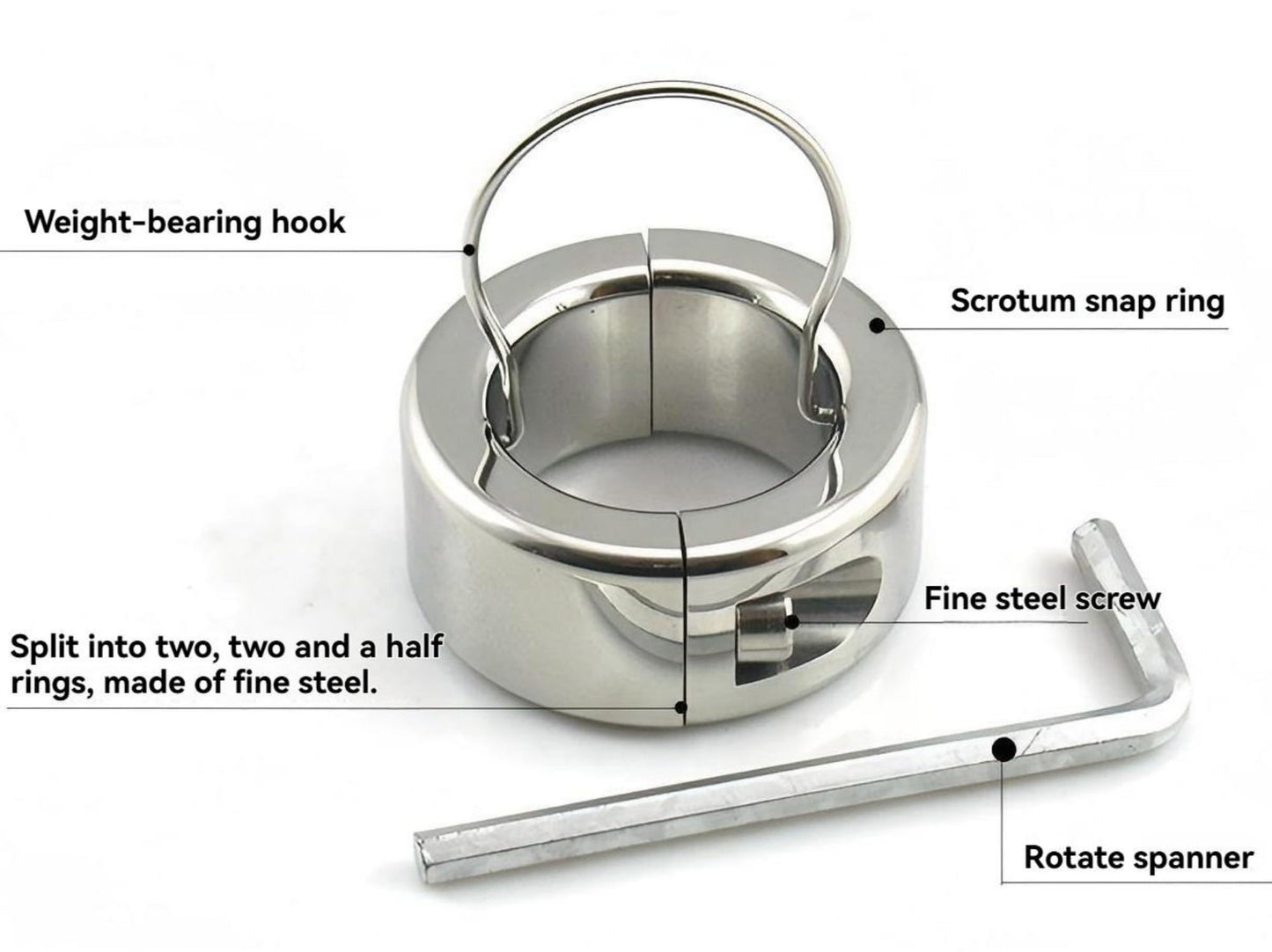 Stainless Steel Pendant Hanging Crystal Ball, Men's Stretching Exercise Rings (USF69) (Pendant)