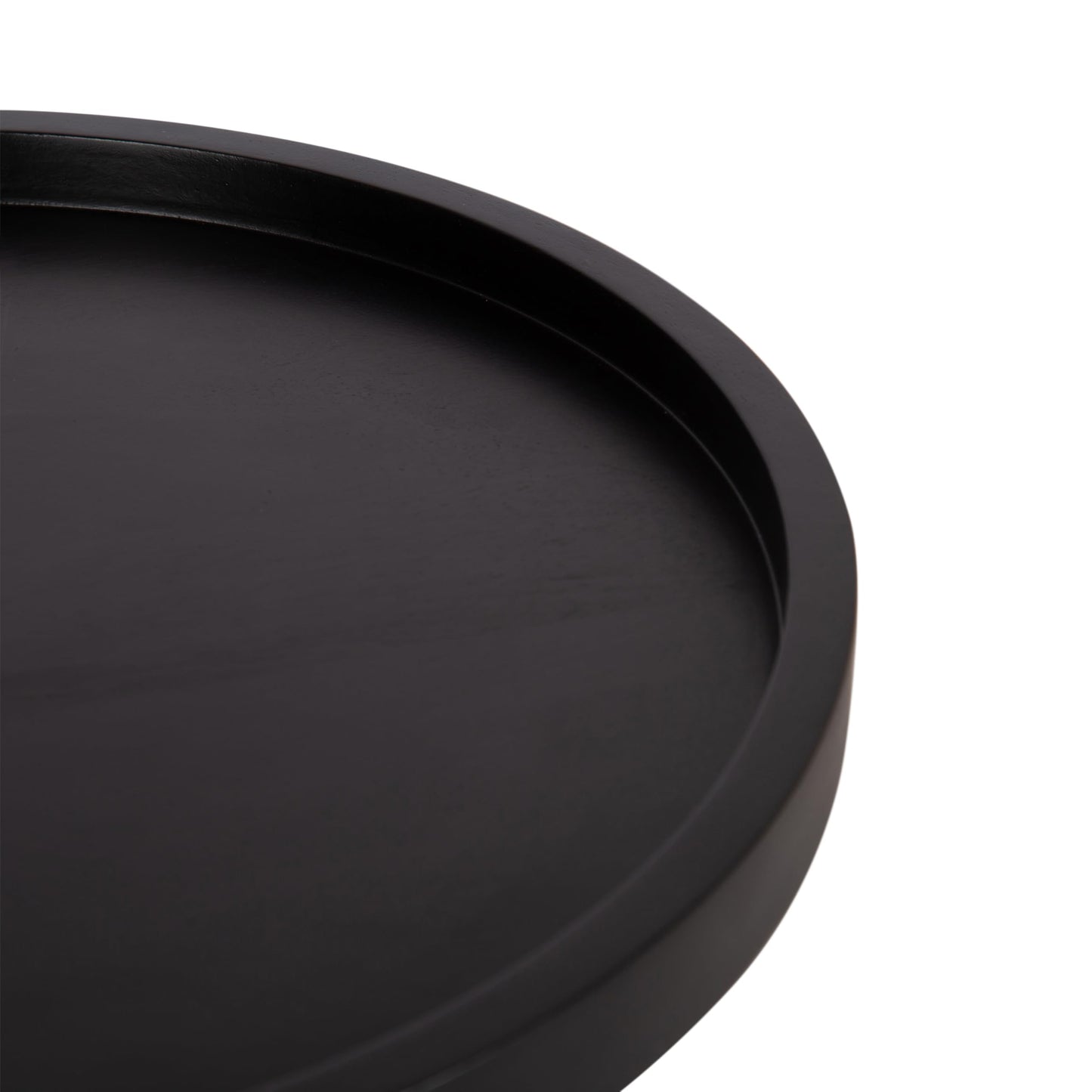 Kate and Laurel Halsey Round Lazy Susan Tray Organizer; 18 Inch Diameter; Black; Transitional Round Countertop Organizer with Turning Lazy Susan for Kitchen Storage