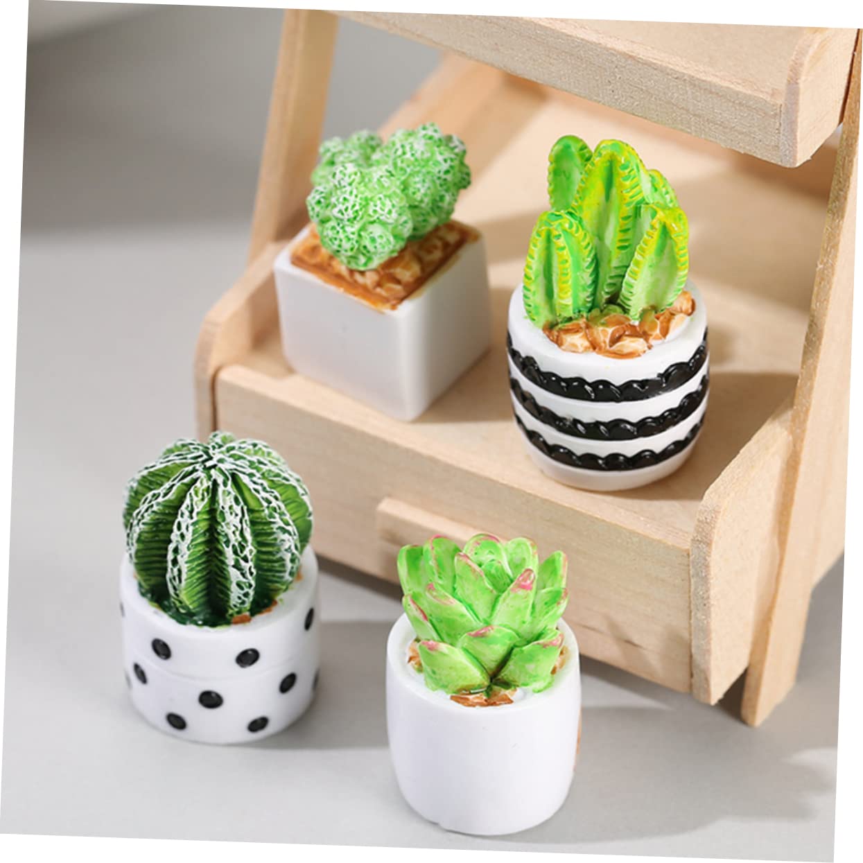 HOLIDYOYO 16 Pcs Mini Faux Cactus Potted Plants Artificial Succulent Decor Indoor Small Faux Cactus Bonsai for Home Office Desk Decoration