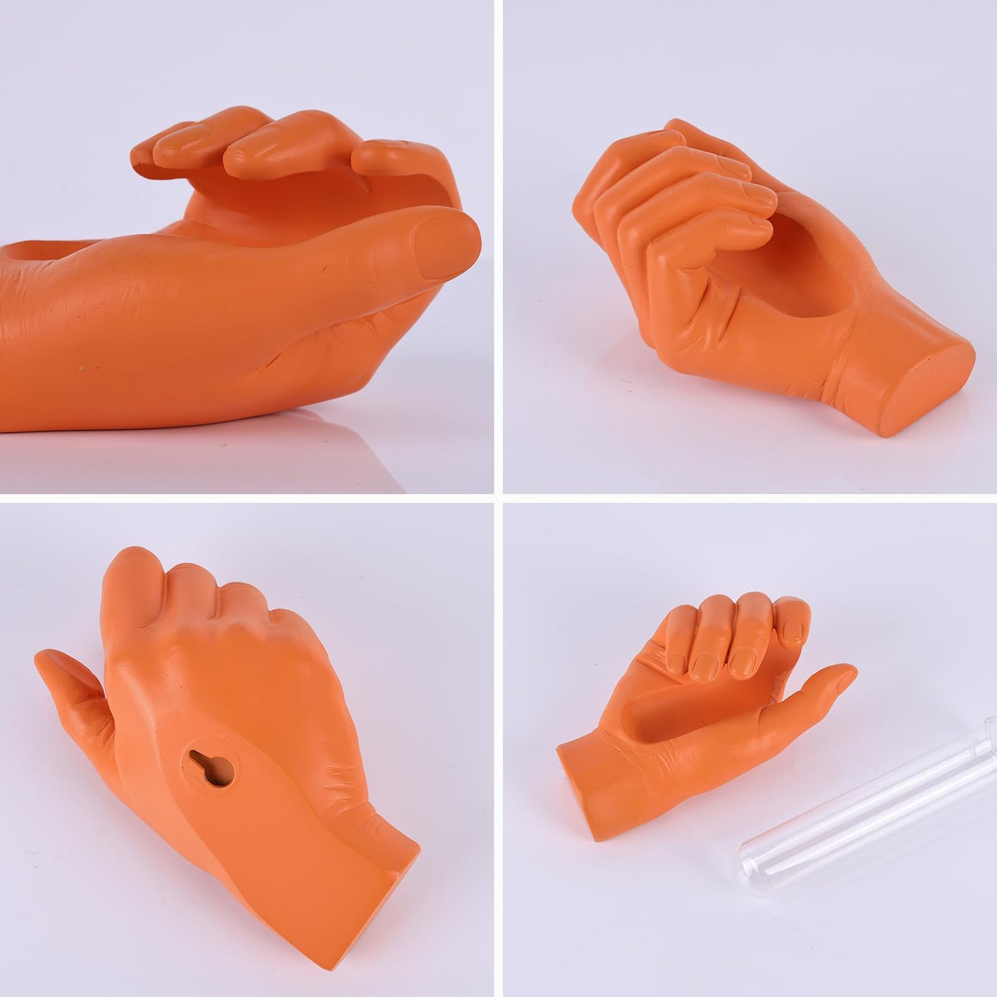 Orange Hand Shaped Wall Vase, Modern Creative Wall Vase, Unique Art Decoration, Stylish Home Decor for Living Rooms, Bathrooms, Patios, Entrances, and Office Decor.