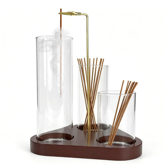 3 in 1 Incense Holder, Incense Burner, Insence-Stick Holder Mess-Free Incense Burner Holder, Ideal for Meditation, Yoga, Relaxation, and Home Decor - Anti-Ash Flying