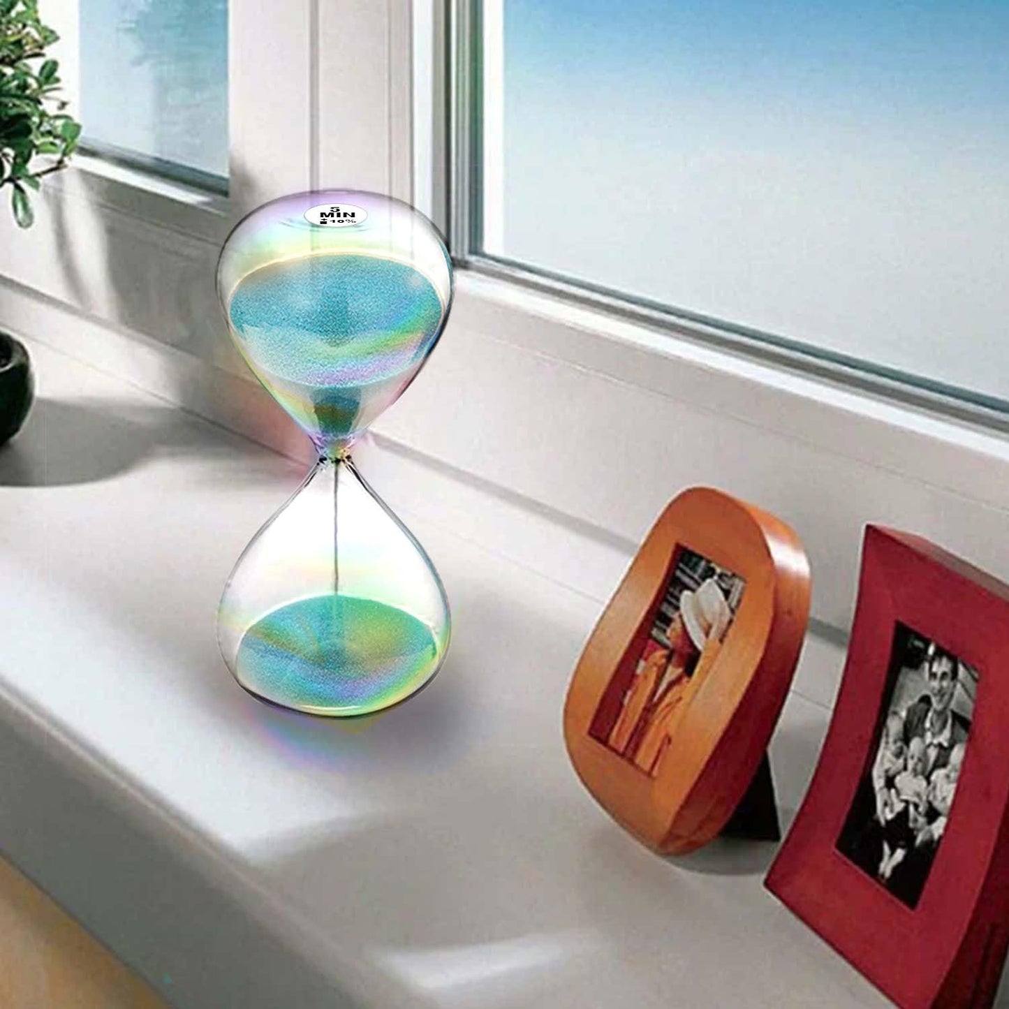 SuLiao Hourglass Sand Timer 60 Minutes,Turquoise Sand Clock 60 Min,Sand Watch 1 Hour,Large Hour Glass Sandglass,reloj de Arena 60 minuto for Home,Desk,Office Decor