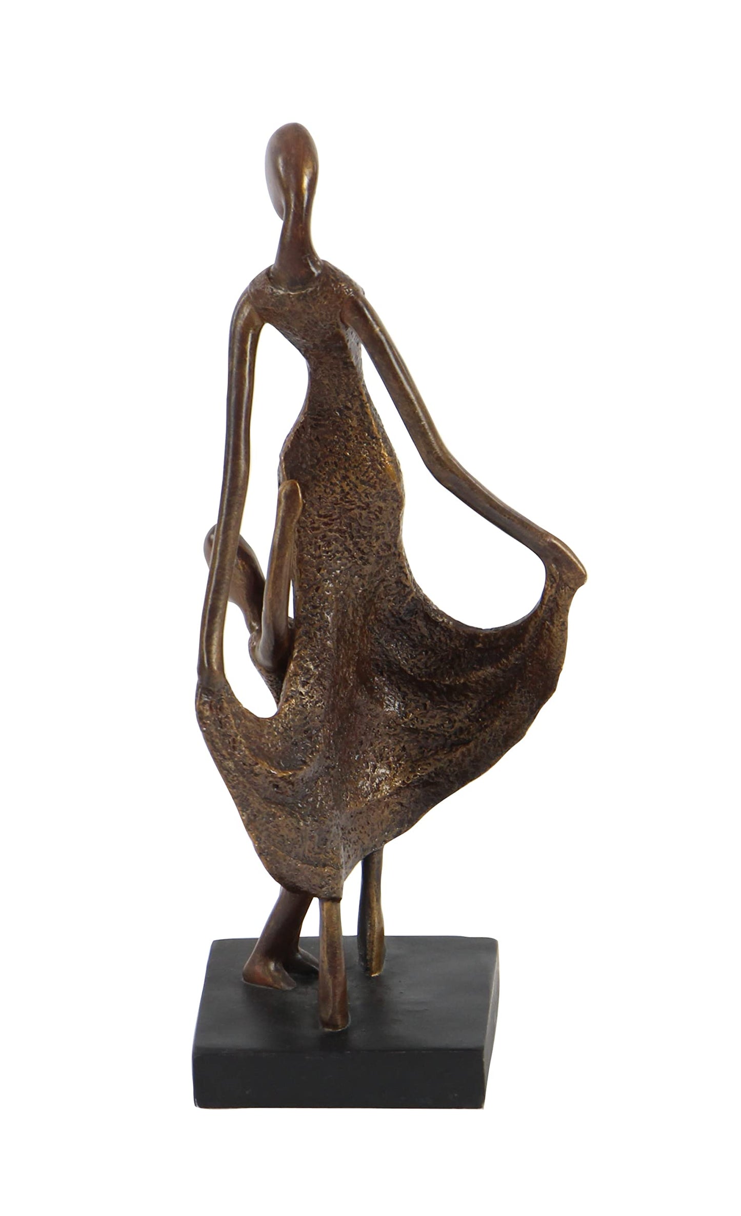 Deco 79 Polystone Family Decorative Sculpture Home Decor Statue, Accent Figurine 13" x 5" x 5", Bronze