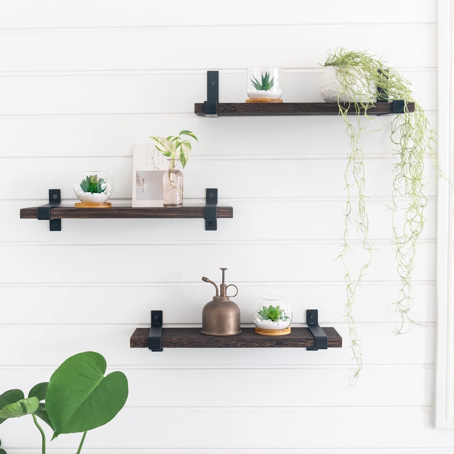 Mkono Fake Plant in Pot, Artificial Plant for Home Decor Indoor Faux Green with Modern Pot Office Desk Decor for Women