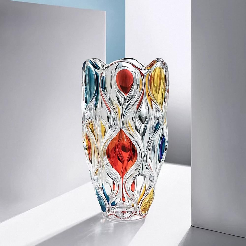Hand Painted Colorful Vase 11.6 inch Tall.