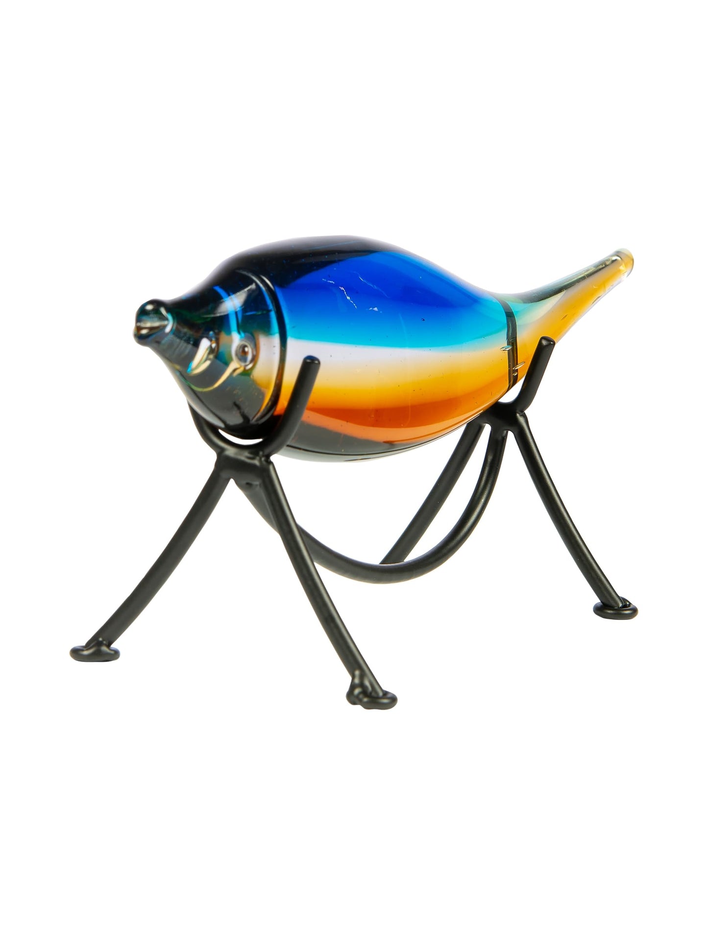 Dale Tiffany AS24127 Murano Style Garfish Handcrafted Art Glass Sculpture with Stand, Blue, 10-Inch Wide