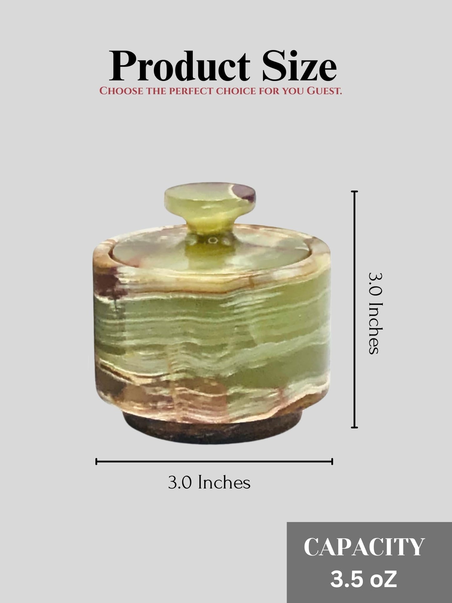 Marble Salt Cellar with Lid 2 Pack - Stone Salt Container for Countertop, Salt Box Keeper for Kitchen Counter, 3.5 oz OceanicX Marble Cellar Set (White Green)