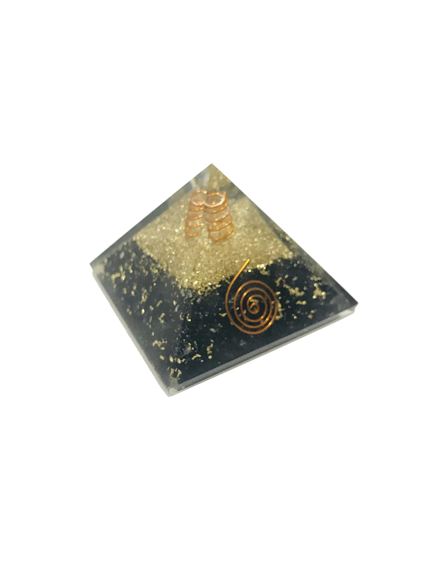 Black Tourmaline Orgone Pyramid orgonite Pyramids/Crystal Chakra Energy Generator Natural Crystal Stone for Stress Relives
