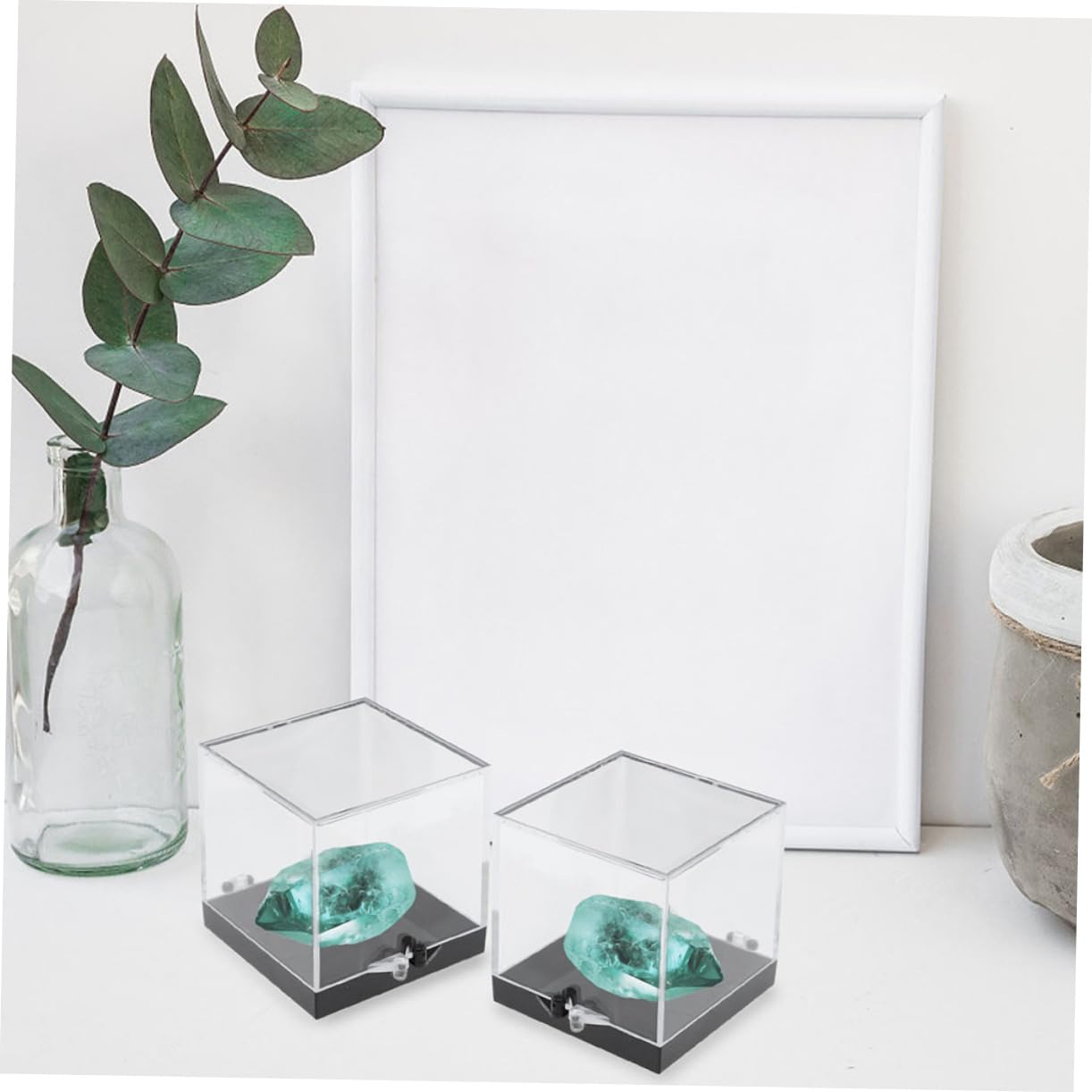 BESTOYARD Mineral Specimen Storage Boxes 36-Pack Clear Plastic Display Cases 4.13X1.37X1.37In for Small Mineral Samples Jewelry Organizing and Collecting with Durable Transparent Design