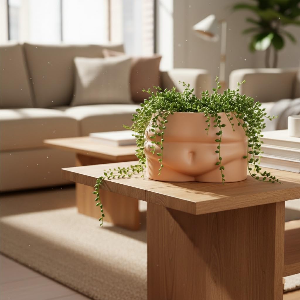 Misijuer Ceramic Plant Pot with Draniage Hole & Rubber Plugs