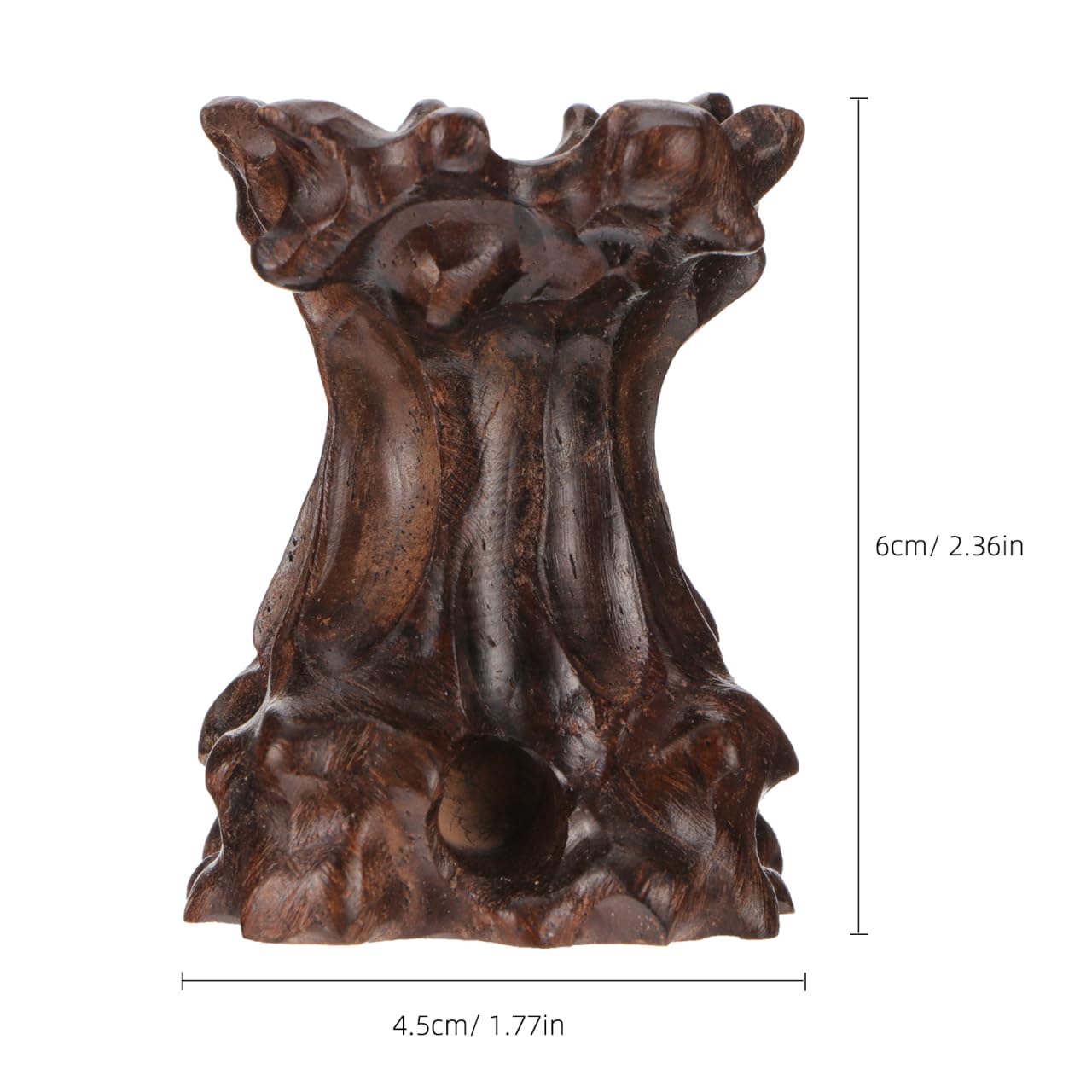 Didiseaon Wood Crystal Ball Stand 2.16X1.96X1.57In Carving Base Creative Display Pedestal for Crystal Sphere Home Decor Desktop Ornament
