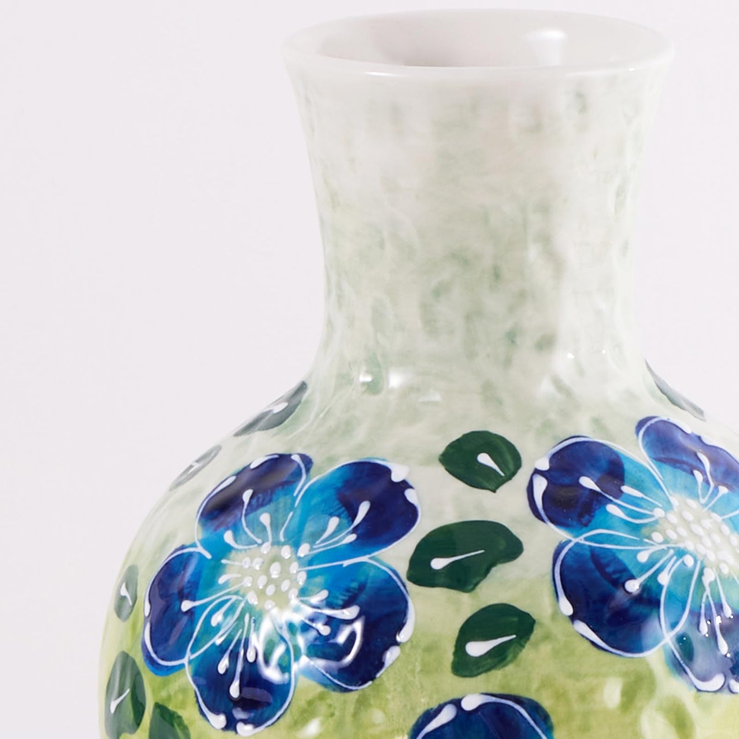 Mokof Hand-Painted Ceramic Flowers Vase, 10.2" Unique Decorative Vase