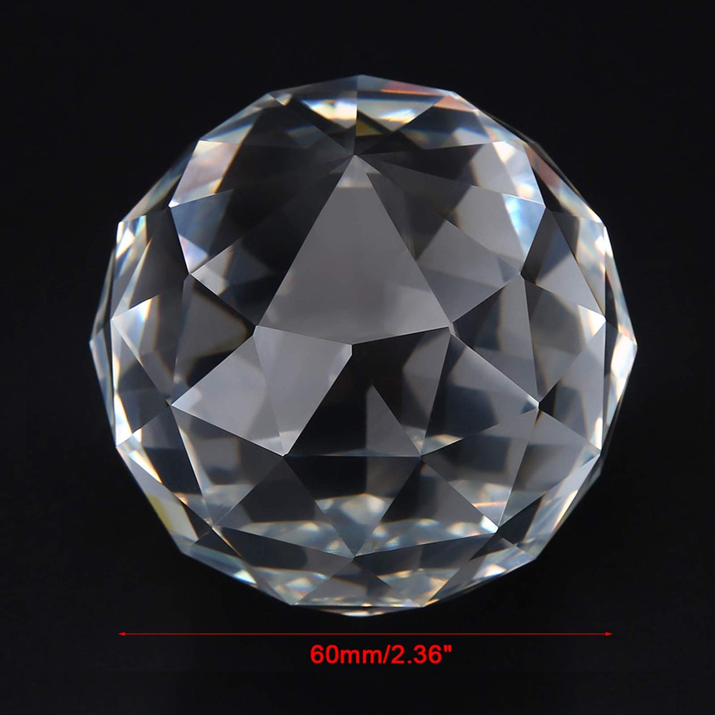 Crystal Glass Ball Prisms - Clear Crystal Sphere Decorative Balls for Home (60MM/2.36in)