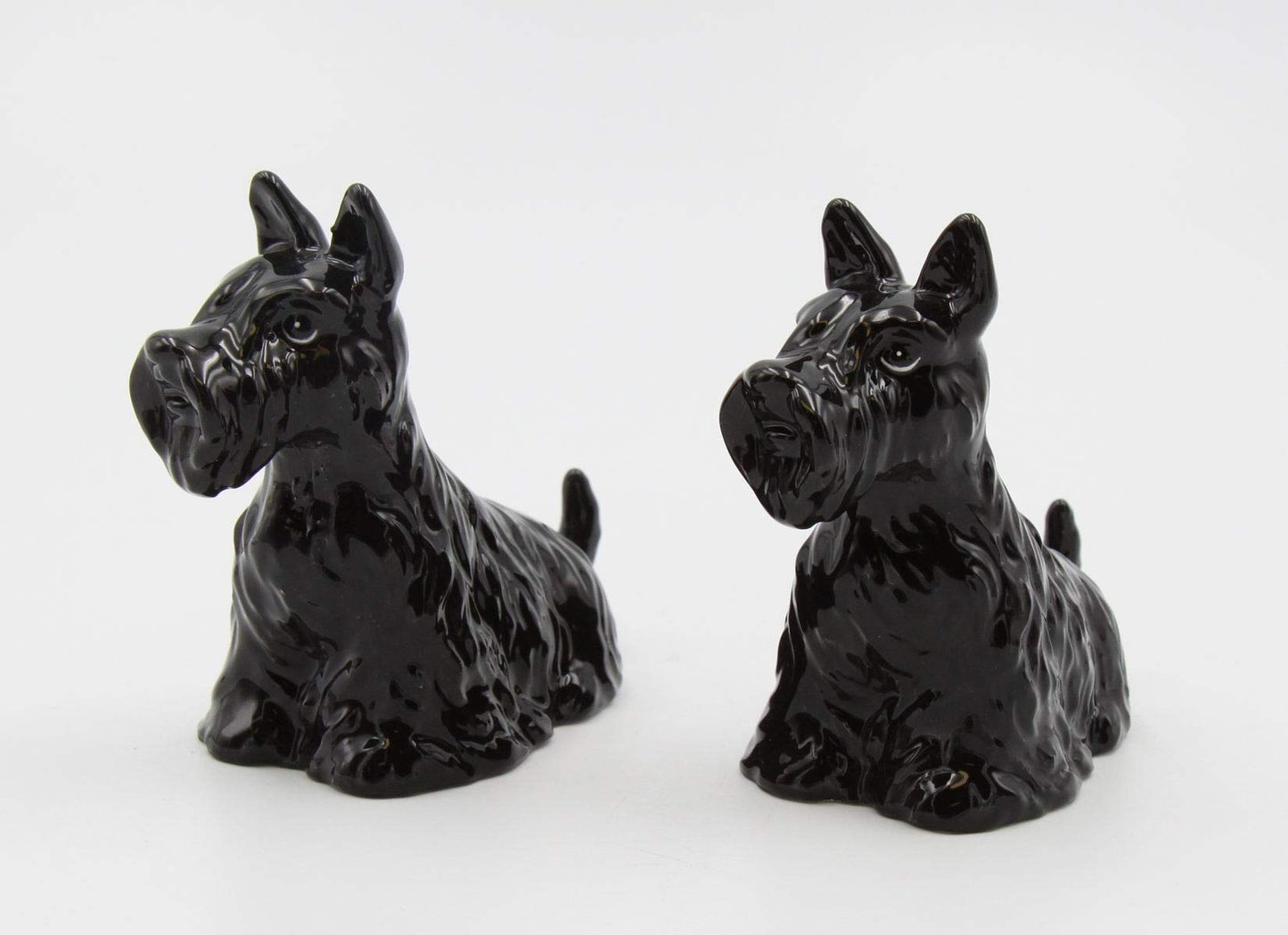Cosmos Gifts Fine Ceramic Black Scottish Terrier Dog Salt & Pepper Shakers Set, 4" L