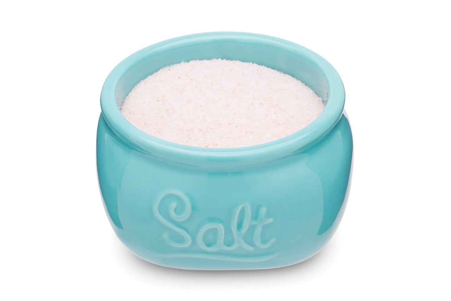 Fox Run Vintage Style Mason Jar Salt Cellar, Blue Ceramic with White Lid, 1 Cup Capacity