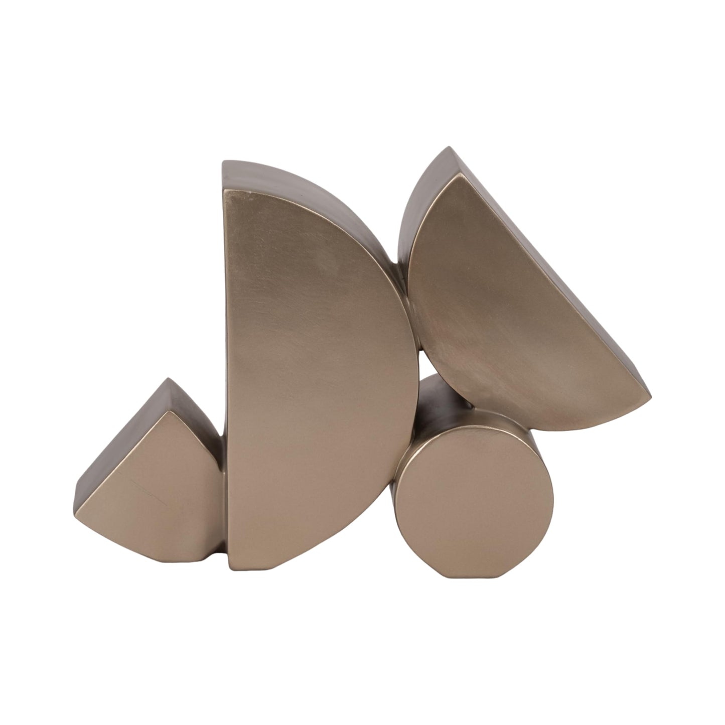 Sagebrook Home Champagne Stacked Shapes Sculpture, Polyresin