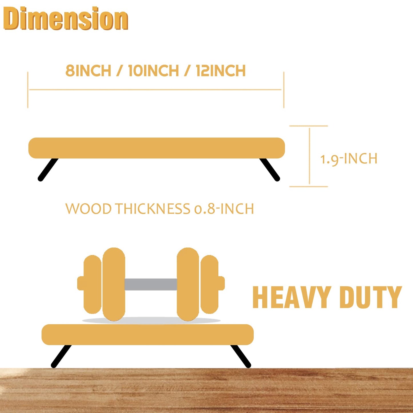 WILDMOS Decorative Round Wood Riser for Display,Pedestal Tray for Home or Kitchen and Bathroom Countertop Organizer,Farmhouse Kitchen Counter Decor Tray. (12-inch)