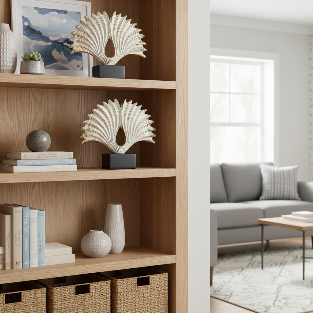 LAIKEARTS 10" Modern Abstract Wing Decorative Sculpture, Knot Sculptures,Home Decor,Coffee Table Statues,Shelf Top Decor Aesthetics,Dining Living Room Desk Decor