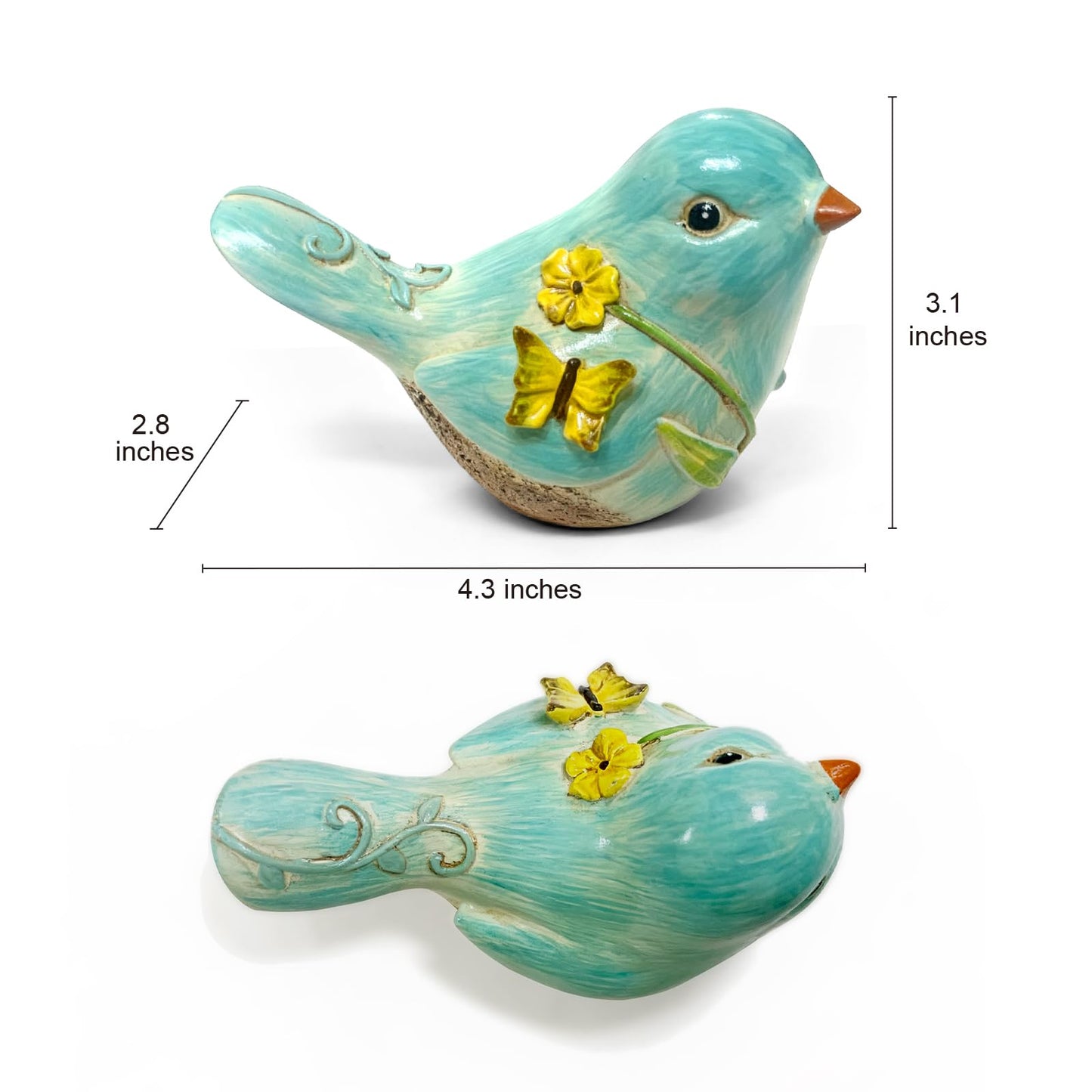 GZVDYG Home Shelf Decor, Blue Bird Statue