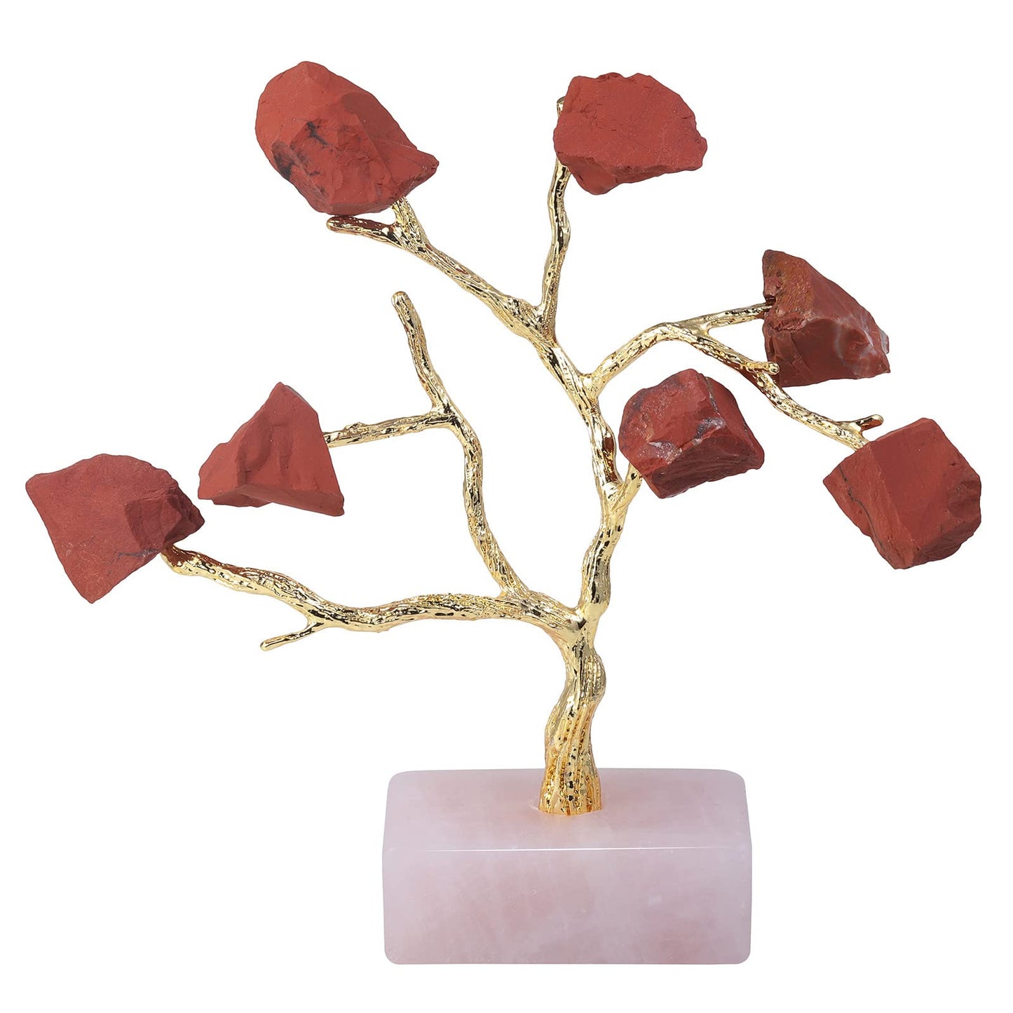 rockcloud Healing Crystal Red Jasper Money Tree Feng Shui Bonsai Tree 6.69"