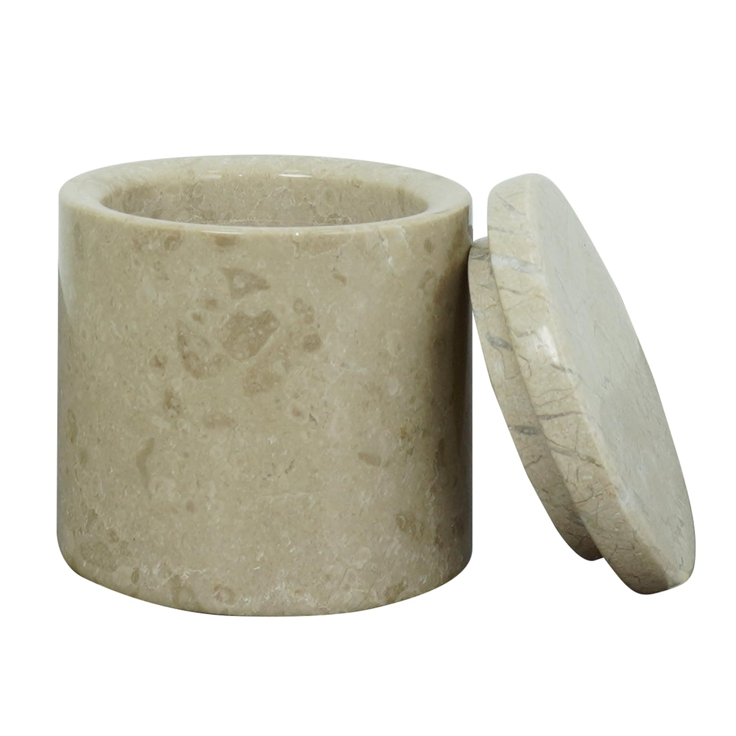 UrbanFocal Marble Salt Cellar With Lid Salt 3" Inch, Seasoning Container And Spice, Candy, Herbs Storage Box, Salt Holder For Counter, Spice Jar, Verona