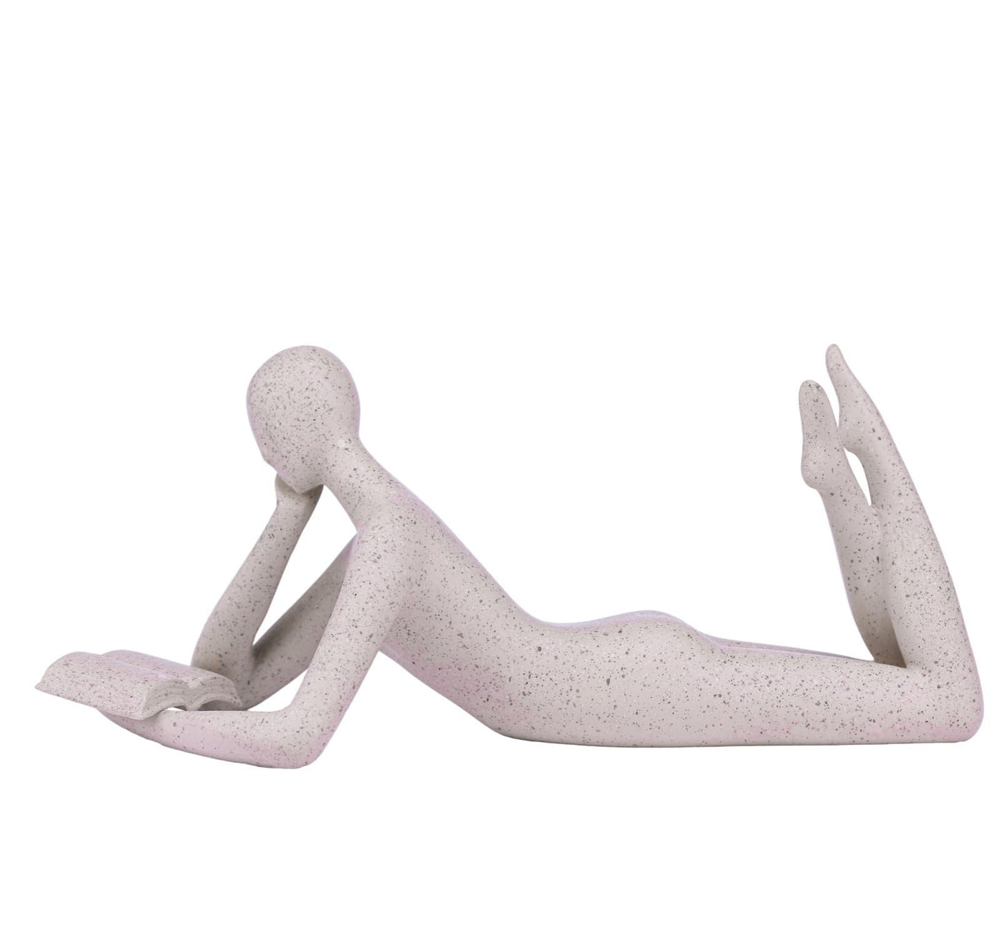 ZMLOOK "Reading Woman Thinker Sculpture is a Modern Abstract Decorative piece, a Favorite Among Book Lovers and Thinkers, Suitable for Placement in Living Rooms, Offices, and bedrooms. (Sandstone A)