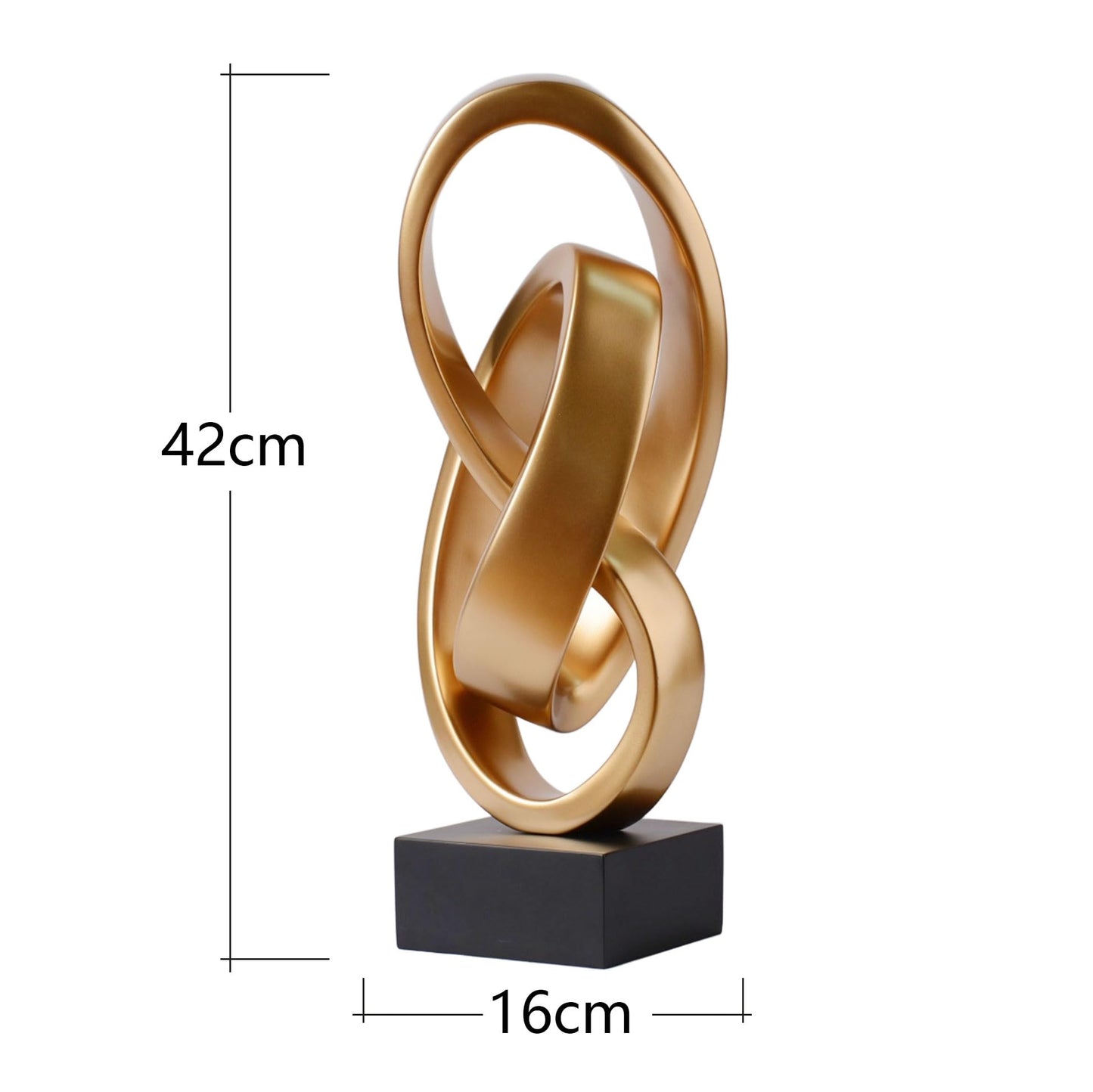 HAUCOZE Abstract Sculpture Statue Modern Art Decor Table Centerpiece Ornament Home Figurine Gift for Desktop Bookshelf Polyresin 17.0 Inch