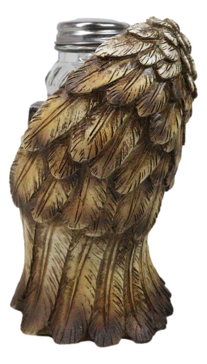 Ebros Gift Decorative Holy Cross Children Are A Gift From The Lord Psalms 127:3 Angel Wings Salt And Pepper Shakers Holder Set in Spiritual Religious Christian Decor Sculpture Kitchen Dining Accent