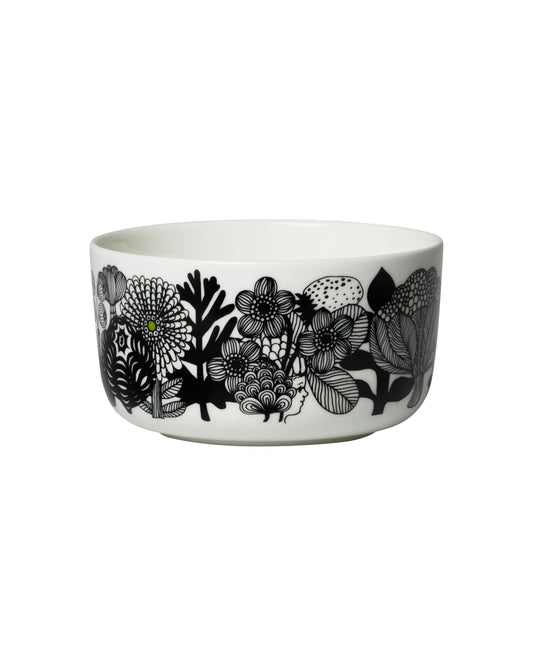 MARIMEKKO Oiva Siirtolapuutarha Medium Bowl – Refine Your Kitchen Décor with Our Iconic Black and White Stoneware — Elevate Your Dining Experience with This Stylish Cereal Bowl (17 Oz)