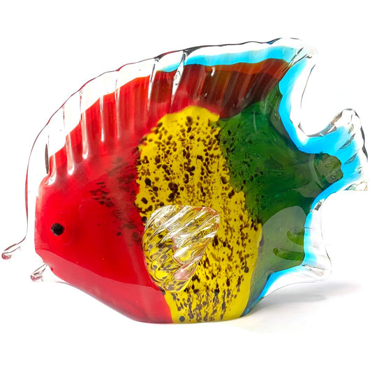 JinshiY Crystal Vivid Tropical Fish Figurines Glass Hand Blown Animal Colorful Marine Sea Life Ocean Fish Crystal Decorative Collectible Figurines Decor Gifts
