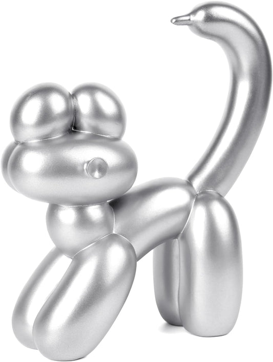 VOFSTAND Balloon Cat Decor, 7.8 Inch, Silver