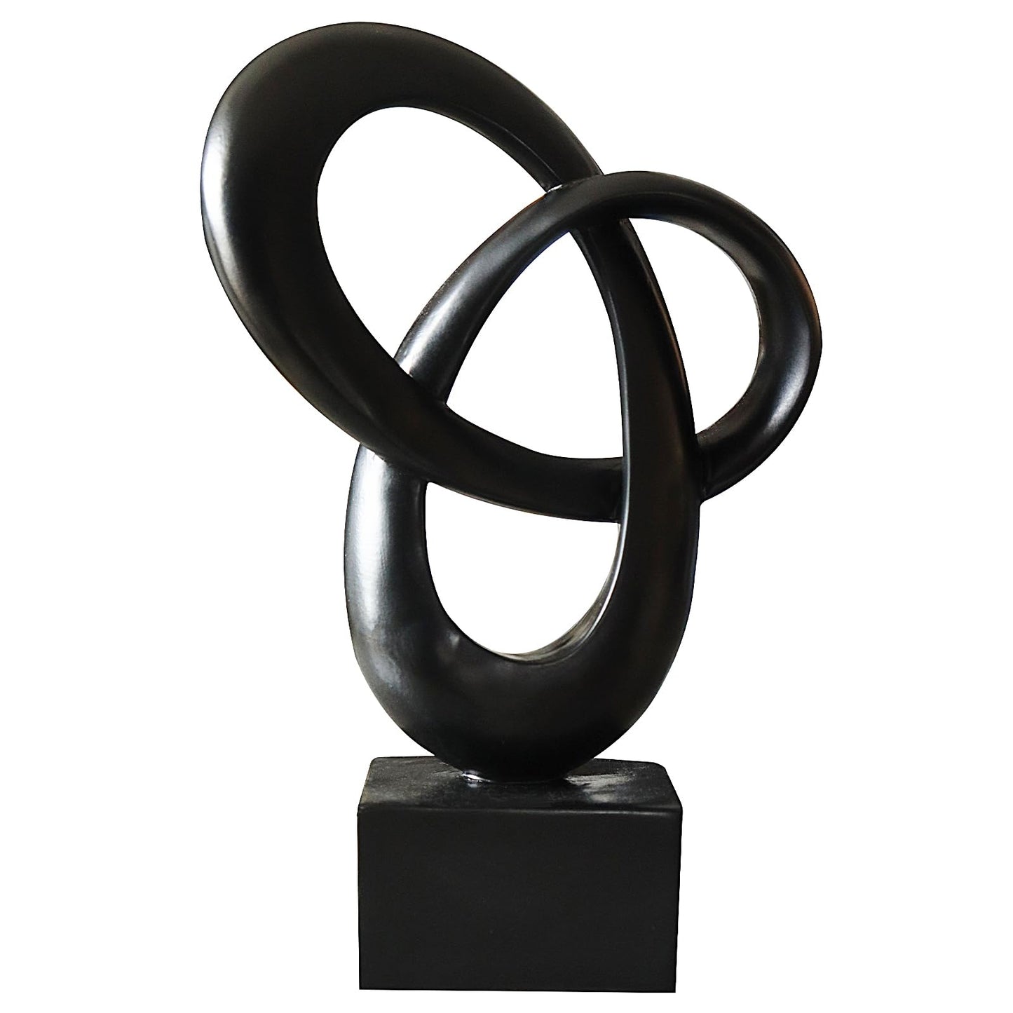 Dosker Knot Decor Mobius Stripe Statue,Modern Abstract Sculpture for Home Decor,Coffee Table Decor for Living Room,Office(Black)