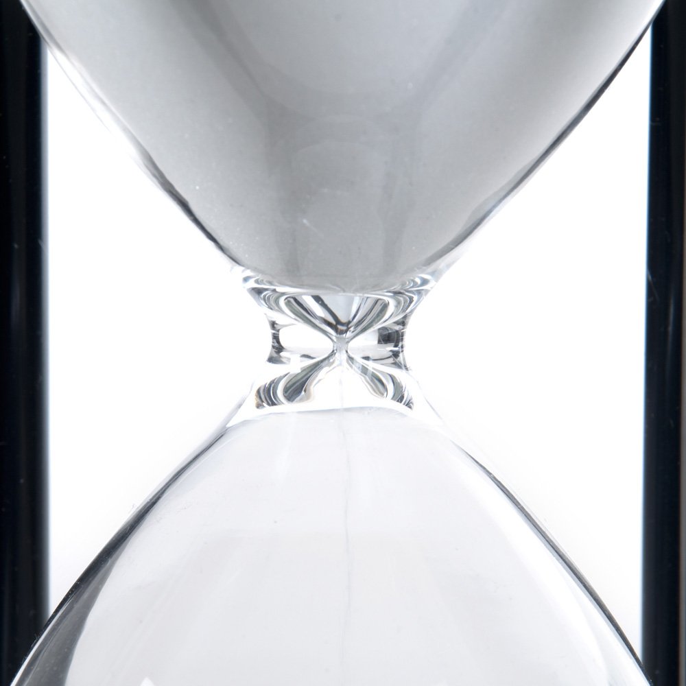 B BELLAWARE 60 Minutes Hourglass, Wood Sand Timer, White