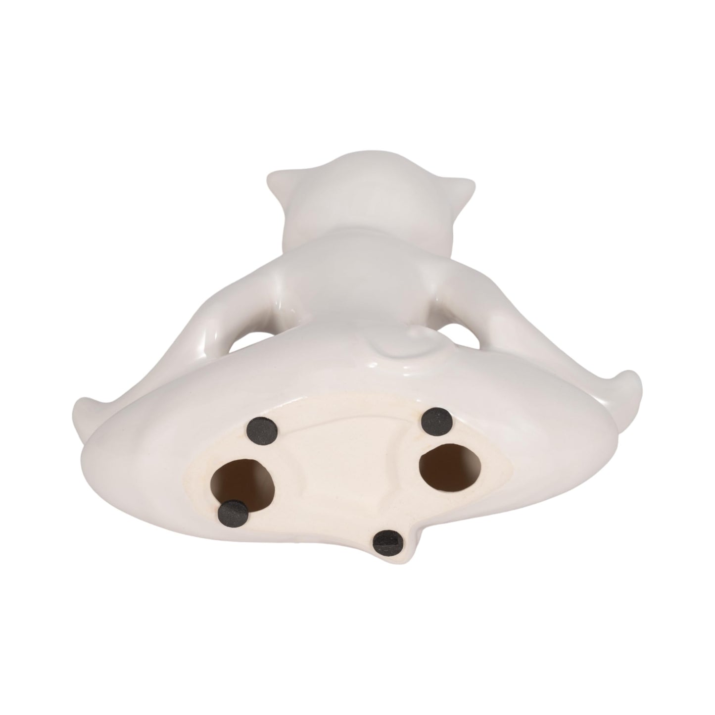 Sagebrook Home Ceramic 7" Yoga Cat, White