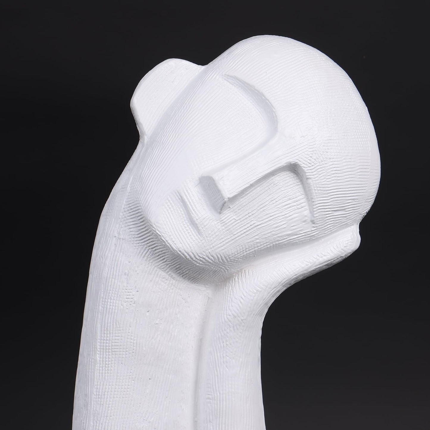 XIAOMAGG White Head Sculpture Ceramic Thinker Statue, Modern Home Statue Head Decor Bust Statues,14 Inch Tall Abstract Sculpture, for Shelf Home and Office,Shelves, Bookshlf, Gift