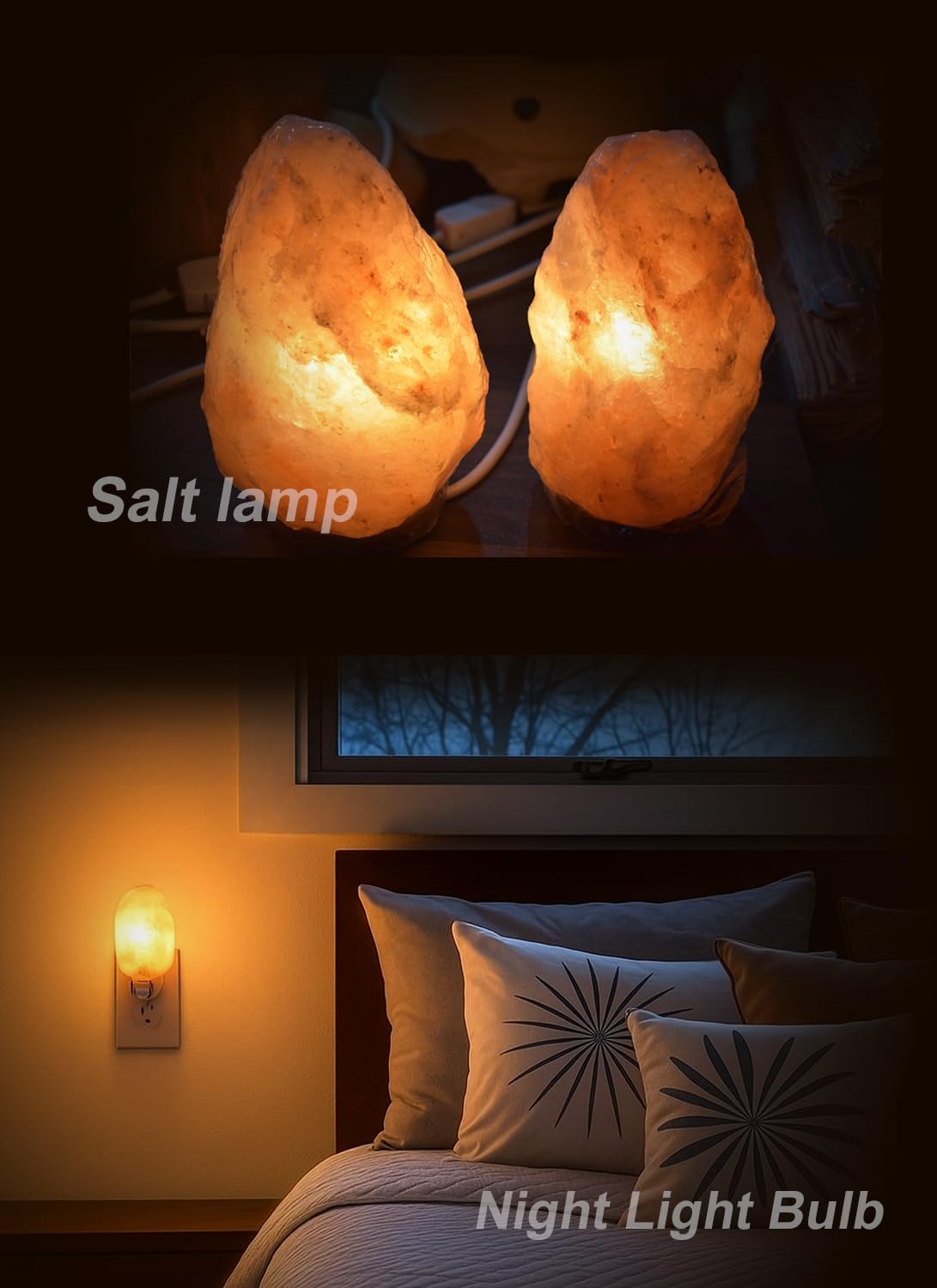 FUTIME 25Pack LED Night Light Bulbs, C7 Shatterproof Replacement Led Bulb for String Light, E12 Base Salt Lamp Bulbs, 0.6W Equivalent to 7W, Warm White 2200K, 50LM