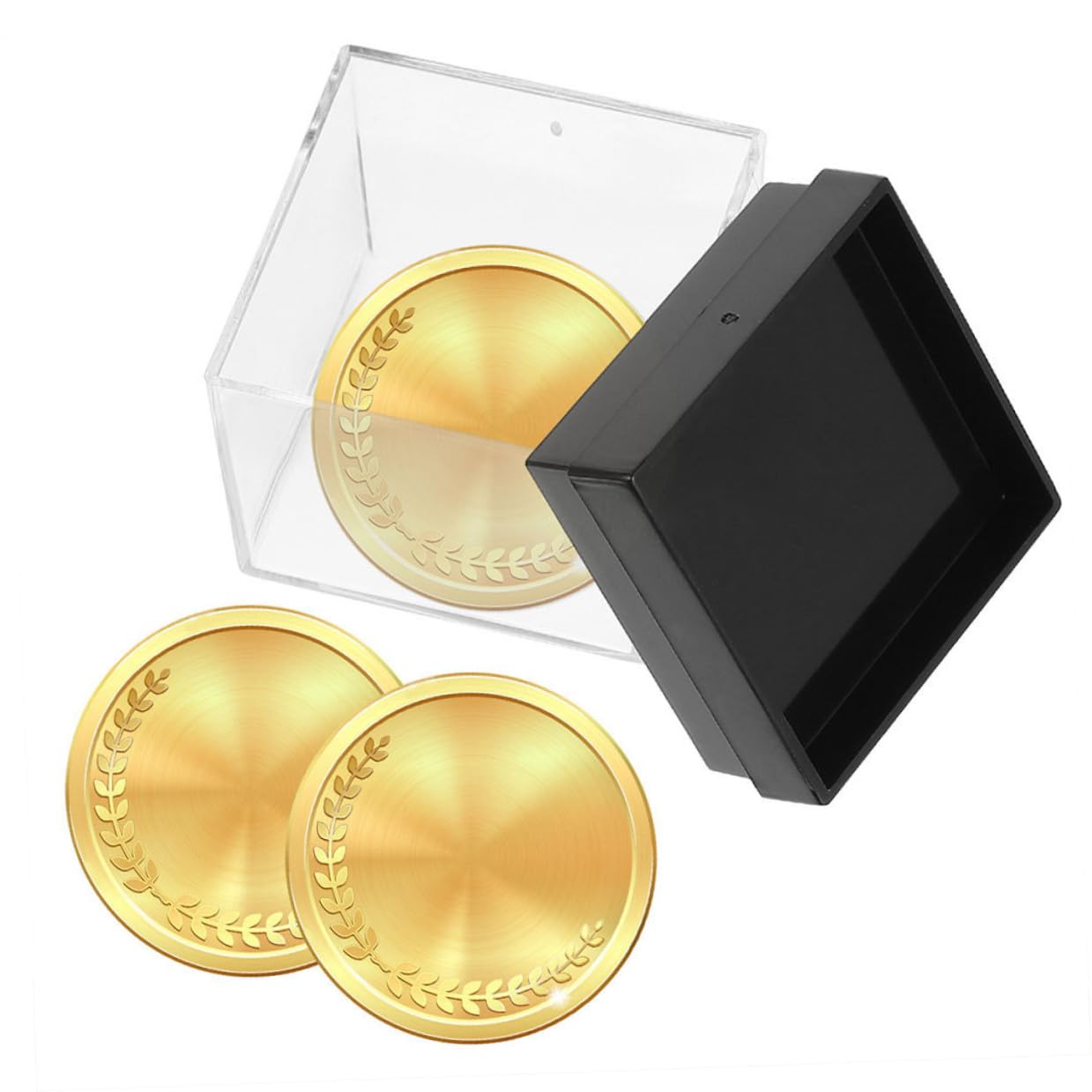 DEARMAMY 15 Pcs Transparent Display Boxes 1.06 Inch Cube Mineral Specimen Storage Cases Clear Square Organizer for Collectibles and Stones