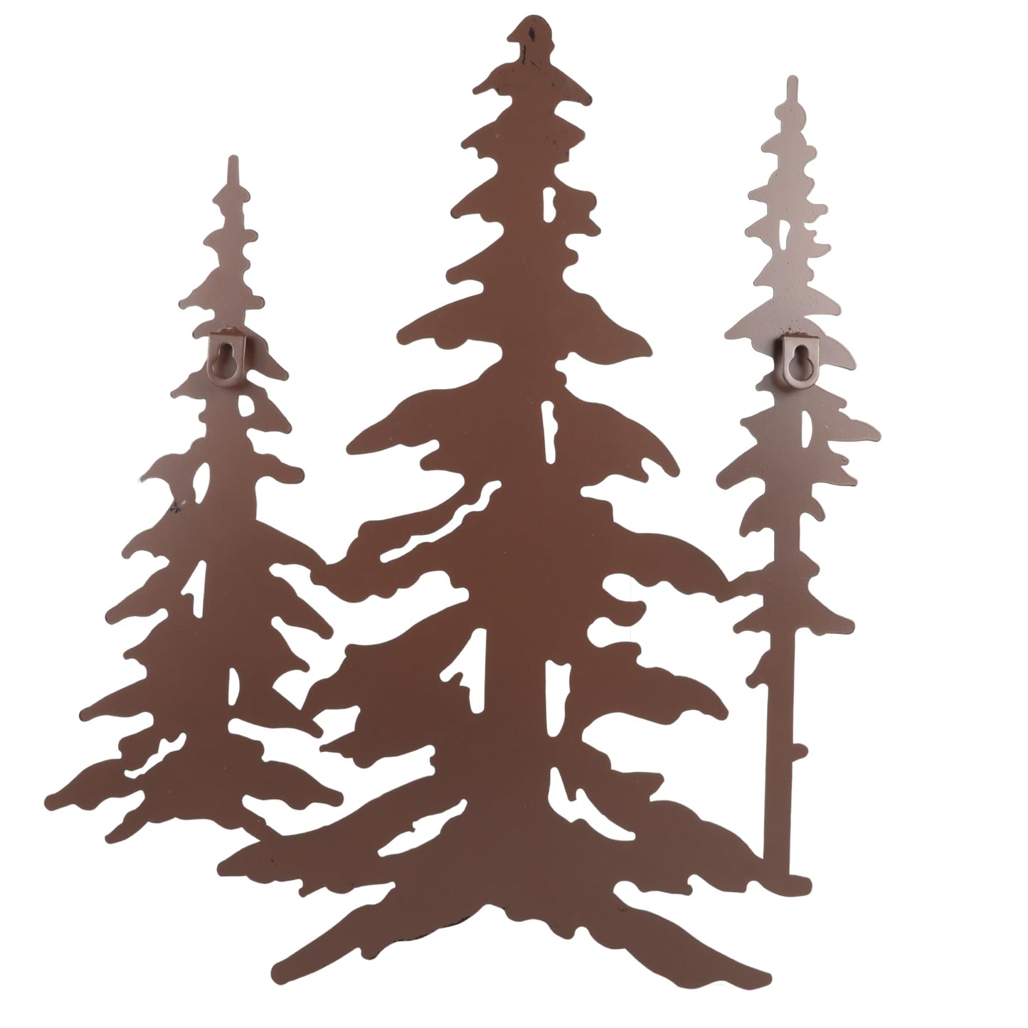 Needzo Rustic Metal Trees Wall Decor, Distressed Forest Themed Accessory for Cabin or Farmhouse, 15.5x18 Inches