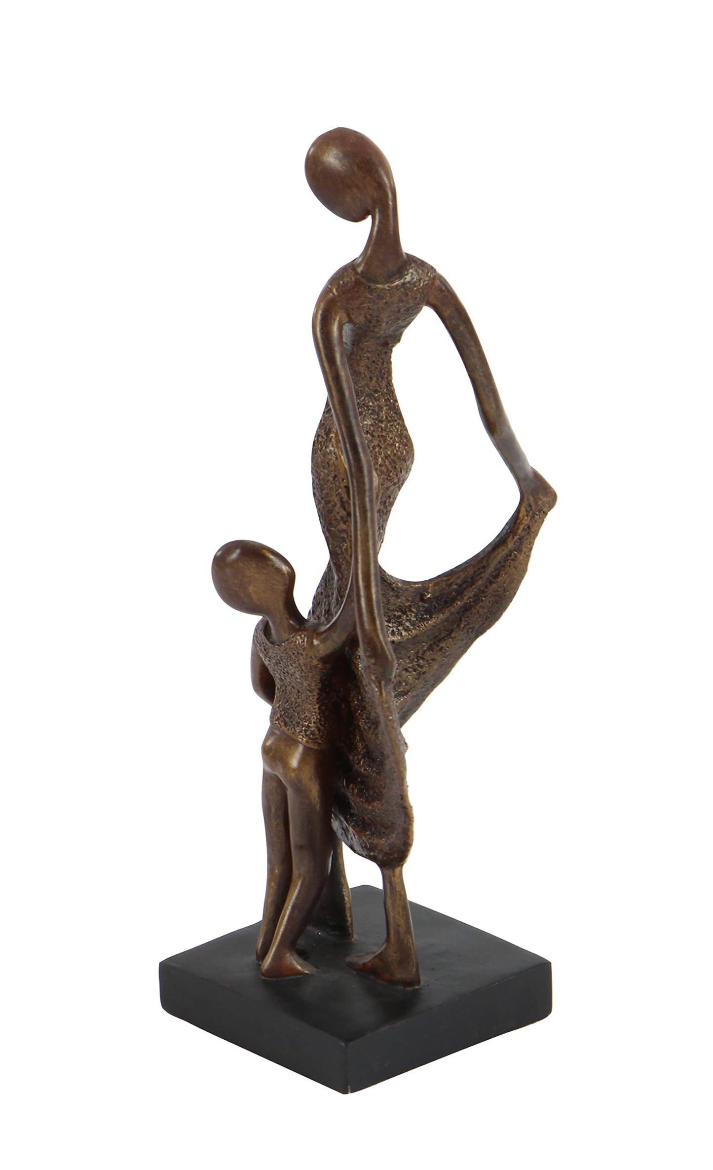 Deco 79 Polystone Family Decorative Sculpture Home Decor Statue, Accent Figurine 13" x 5" x 5", Bronze