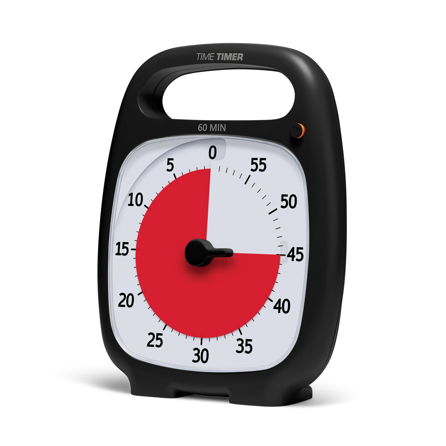 TIME TIMER Plus 60 Minute Desk Visual Timer - Countdown Timer with Portable Handle for Classroom, Office, Homeschooling, Study Tool with Silent Operation (Charcoal)